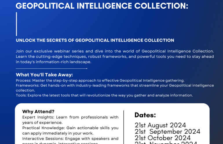 “From Classroom to Global Strategy: Elevate Your Skills in Geopolitical Intelligence!”